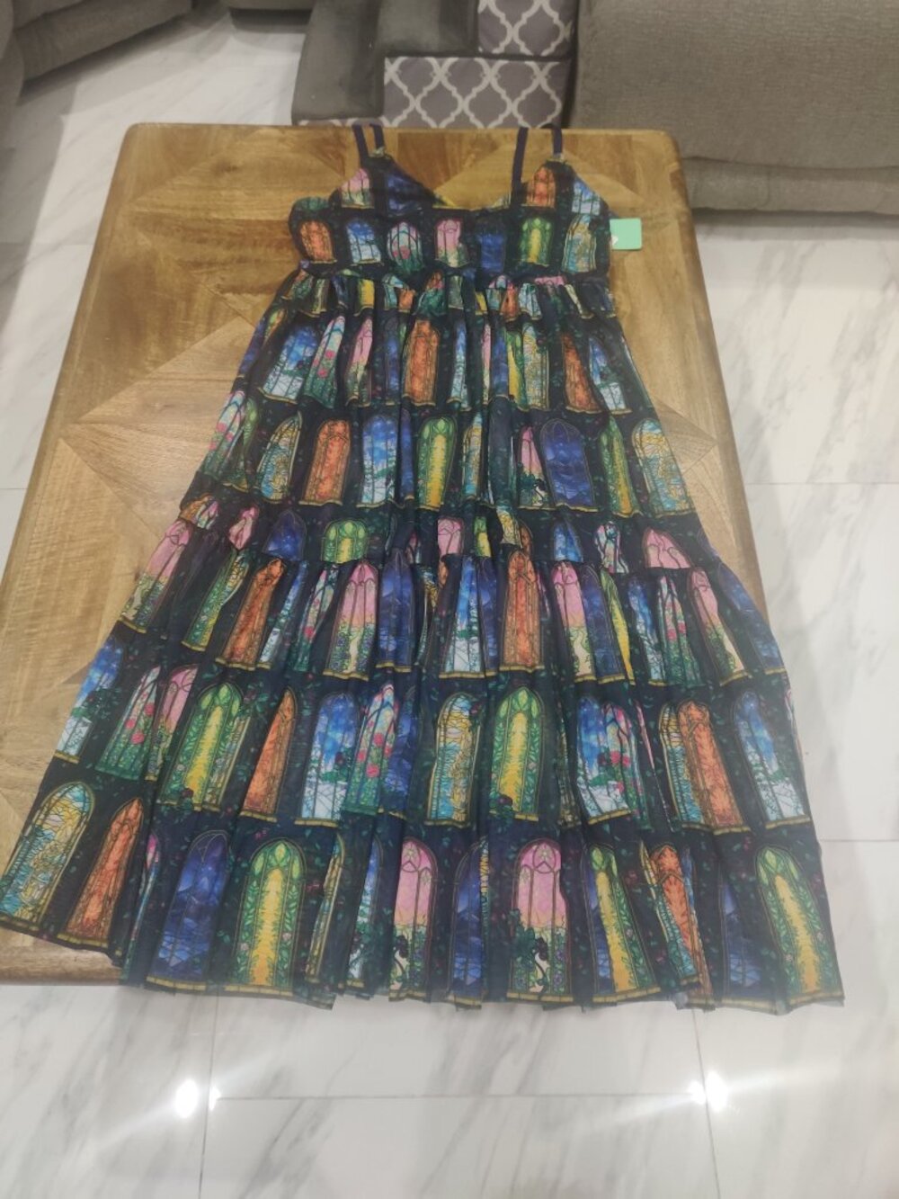 Blackmilk Black Multicolor Stained Glass Print Dress